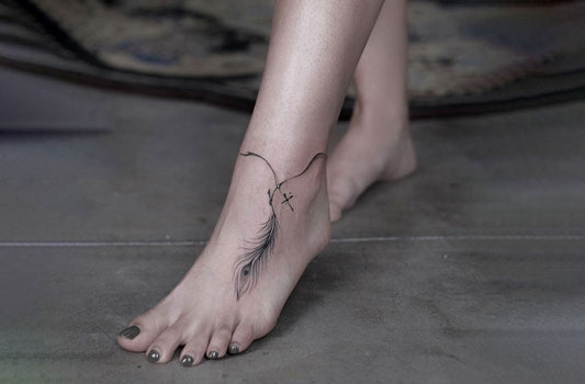 Ankle bracelet tattoo idea
