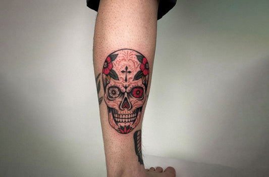 Sugar skull tattoo idea