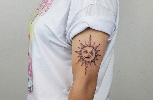 Sun & moon tattoo idea