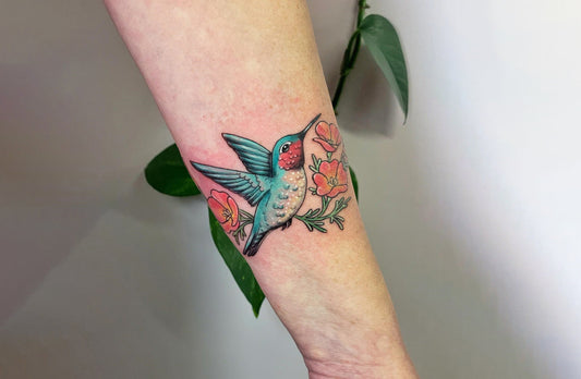 Hummingbird tattoo idea