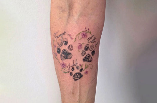 Paw print tattoo idea