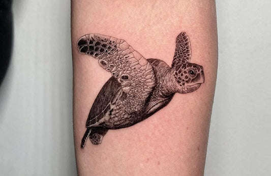Sea turtle tattoo design